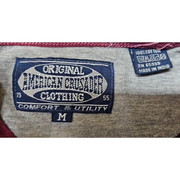 American Crusader Mens Medium Red Short Sleeve Comfort Utility Work Polo Shirt - Picture 10 of 10